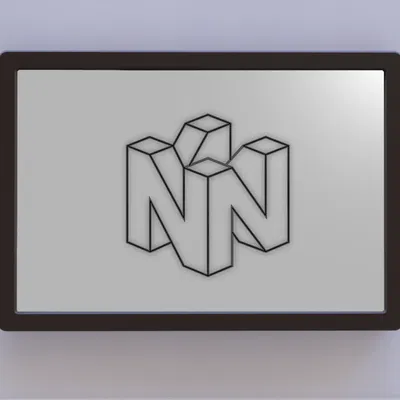 Nghệ thuật treo tường hình logo Nintendo 64