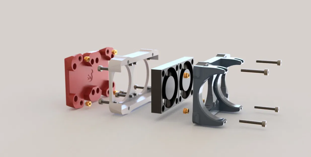 Giá đỡ quạt đôi cho động cơ ARRMA 40mm - 4010 & 4020 - Image 3