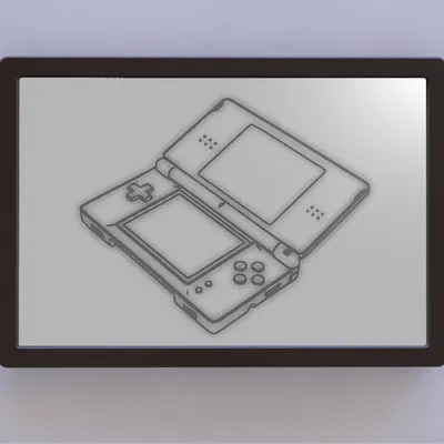 Bản vẽ sáng chế Nintendo DS Lite trong nghệ thuật 2D