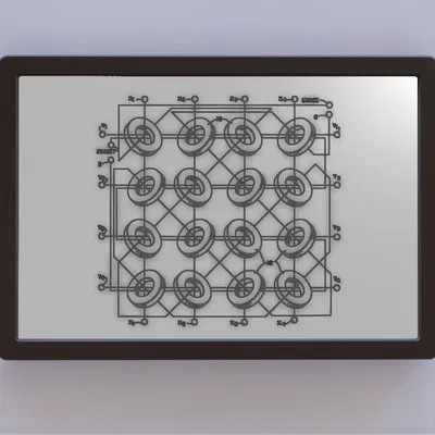 Bản vẽ sáng chế bộ nhớ lõi từ tính nghệ thuật 2D