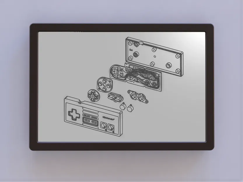 Bản vẽ bằng sáng chế điều khiển NES của Nintendo - Image 1