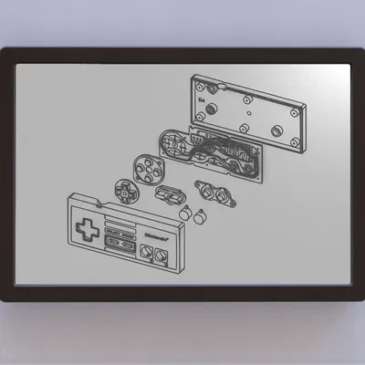 Bản vẽ bằng sáng chế điều khiển NES của Nintendo