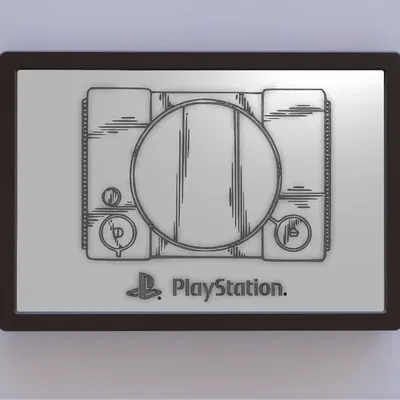 Bản vẽ bằng sáng chế PlayStation với logo ở trên cùng