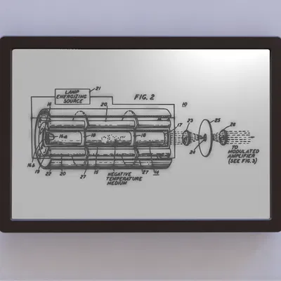 Bản vẽ bằng sáng chế laser cổ điển 2D