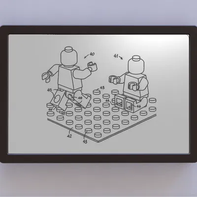 Nghệ thuật bản vẽ bằng sáng chế LEGO Minifig