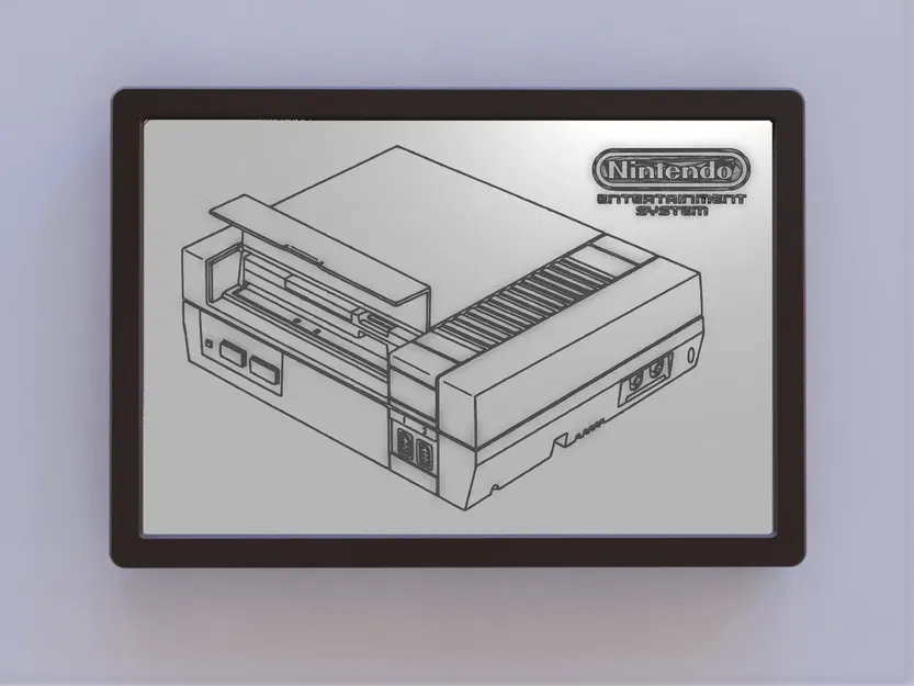 Bản vẽ bằng sáng chế của máy chơi game NES với logo - Image 1