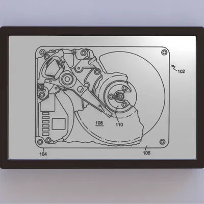 Hình vẽ bằng sáng chế ổ đĩa cứng retro