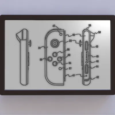 Hình vẽ bằng sáng chế của tay cầm Joy-Con Nintendo Switch