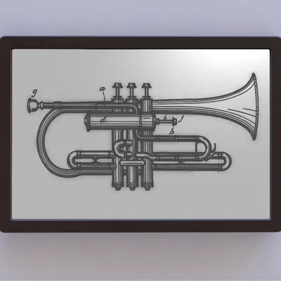 Nghệ thuật bản quyền kèn trumpet trong thiết kế 2D