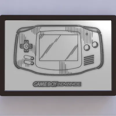 Nghệ thuật bản quyền Game Boy Advance với logo
