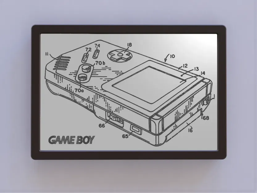 Nghệ thuật bản quyền Game Boy DMG-01 với logo - Image 1