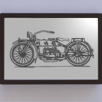 Nghệ thuật bằng sáng chế xe máy cổ điển Harley-Davidson