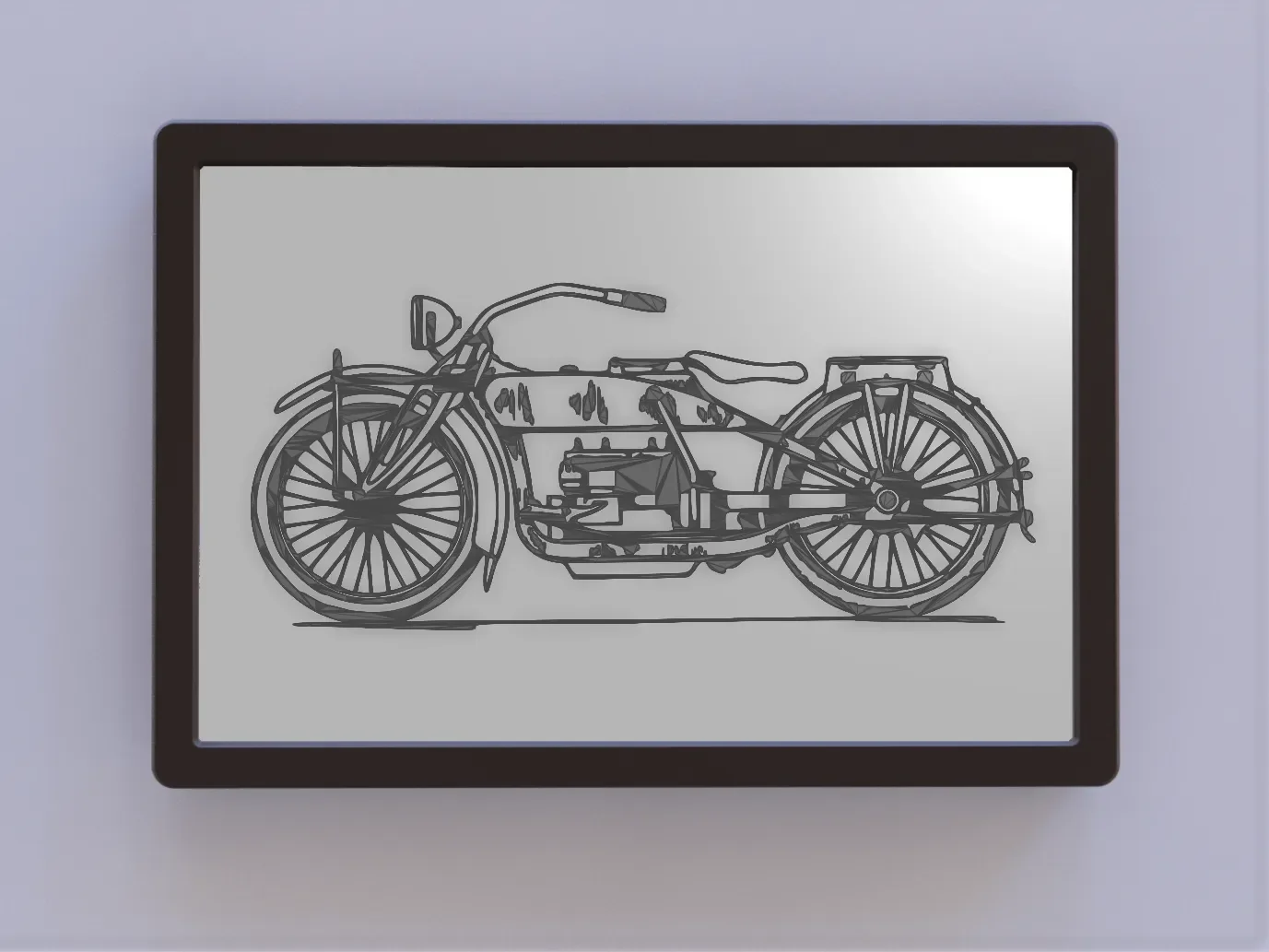 Nghệ thuật bằng sáng chế xe máy cổ điển Harley-Davidson 1