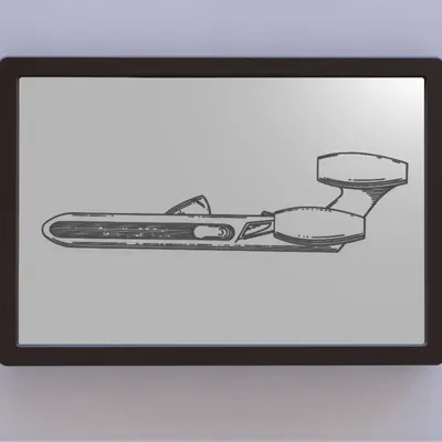 Nghệ thuật bản vẽ sáng chế Landspeeder trong Star Wars