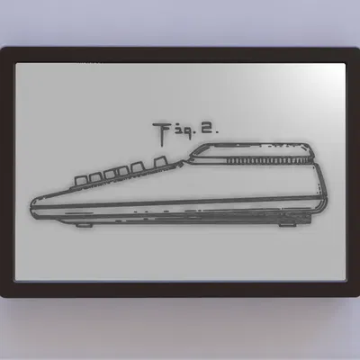 Nghệ thuật bằng sáng chế Commodore CBM-II - Mặt bên