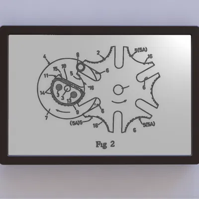 Bản vẽ sáng chế cơ chế truyền động Geneva