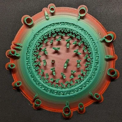 Nghệ thuật trừu tượng treo tường với hình nón rỗng và hỗ...