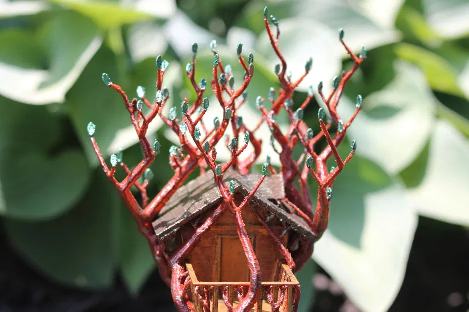 Cây cầu tổ chim hỗ trợ hữu cơ giữa hai cây - Image 4