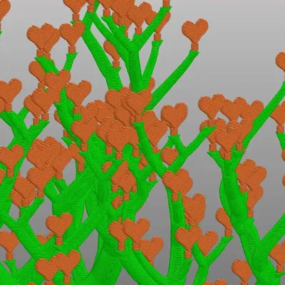 Cây trái tim liên kết với nhau bằng vòng trái tim hỗ trợ hữu...