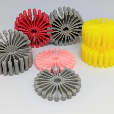 Khối xây dựng bánh răng sáng tạo hình hoa và động vật