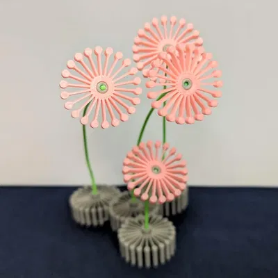 Khối xây dựng bánh răng sáng tạo hình hoa và động vật