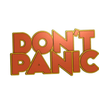 Chữ cái thân thiện lớn trong phong cách Hitchhiker