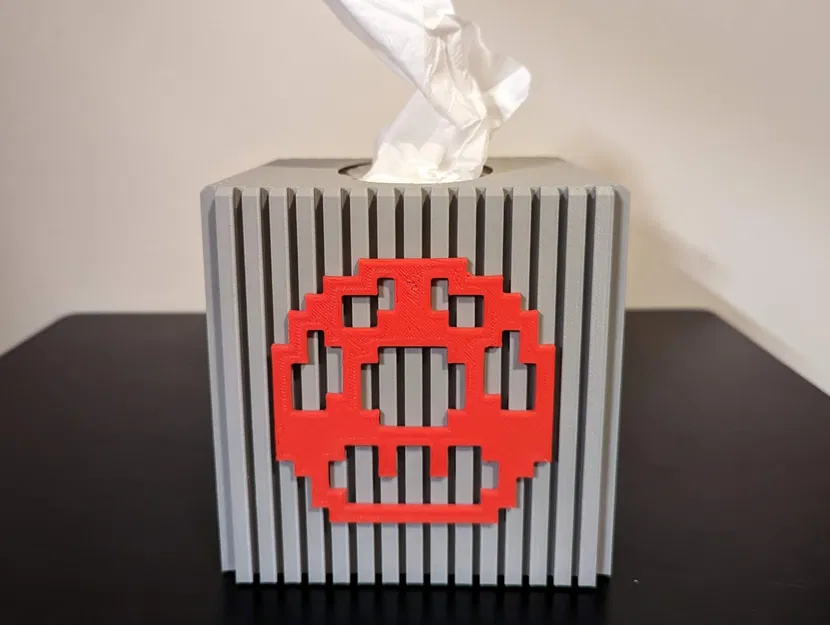 Hộp đựng khăn giấy hình nấm Mario trang trí cho bình hoa - Image 1