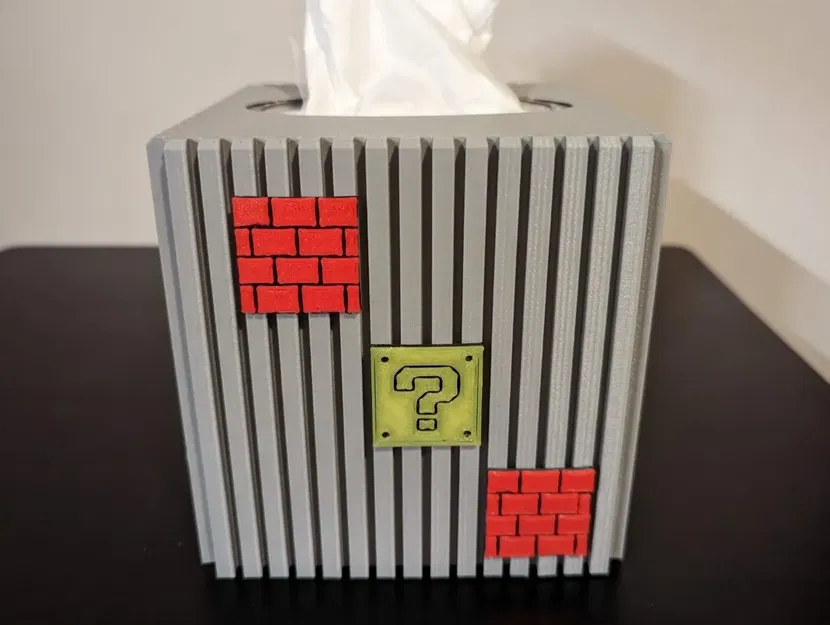 Hộp đựng khăn giấy phong cách khối Mario - Image 1