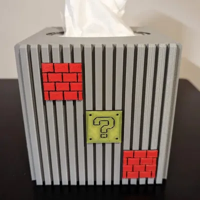 Hộp đựng khăn giấy phong cách khối Mario