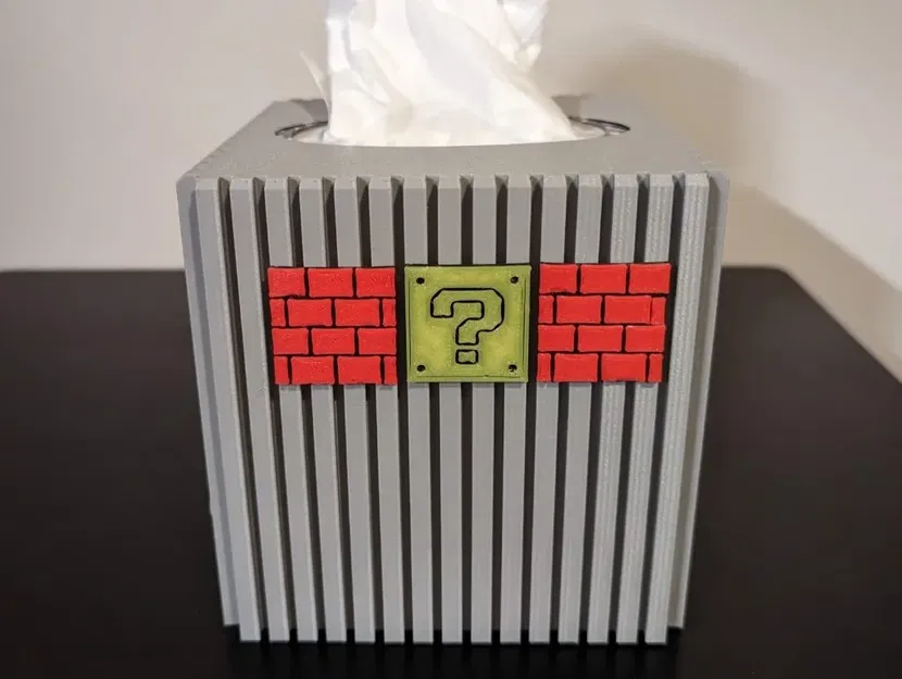 Hộp đựng khăn giấy phong cách khối Mario - Image 2