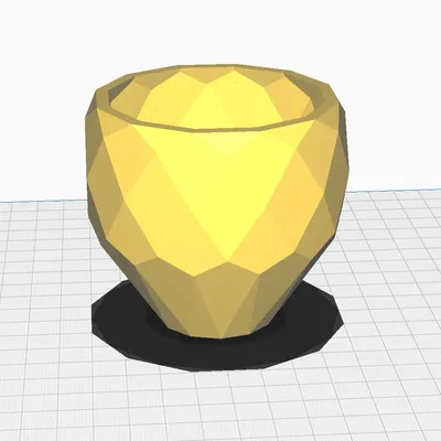 Chậu cây phong cách Low Poly 3D