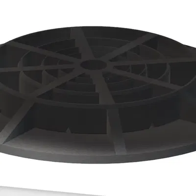 Đế bê tông cho cọc với các kênh thoát nước