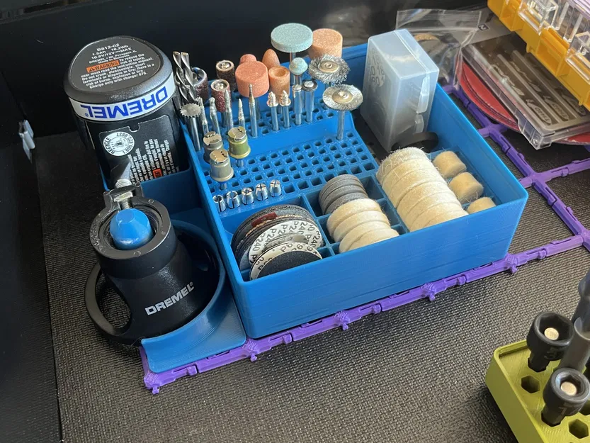 Giá đỡ tổ chức bộ dụng cụ Dremel Gridfinity - Image 1