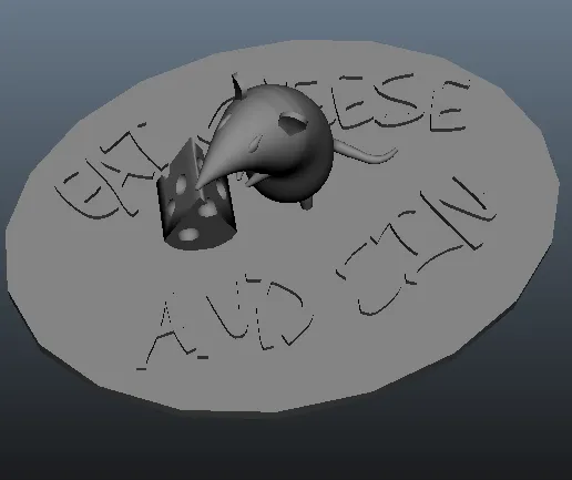 Chuột siêu phong cách thưởng thức phô mai trên nền tảng nhỏ - Image 2