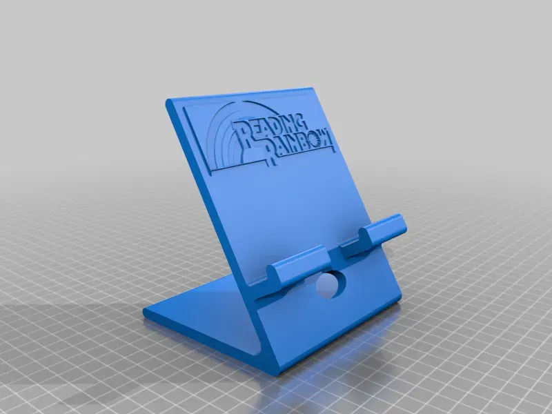 Giá đỡ máy tính bảng với họa tiết cầu vồng đọc sách - Image 1