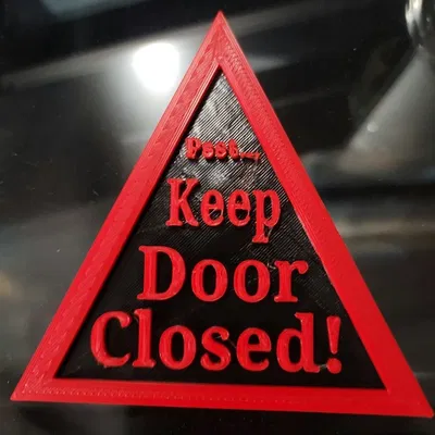 Biển báo "Giữ Cửa Đóng" đơn giản