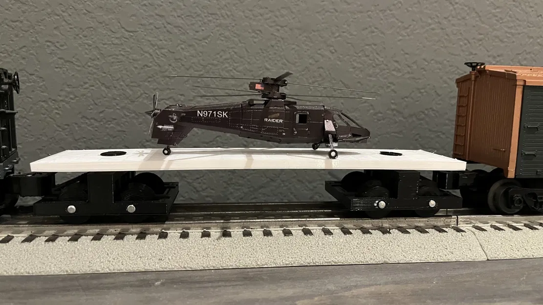 Xe lửa chở hàng kiểu flatbed tương thích với bộ đồ chơi Lio... - Image 1