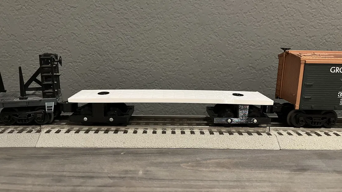 Xe lửa chở hàng kiểu flatbed tương thích với bộ đồ chơi Lio... - Image 3