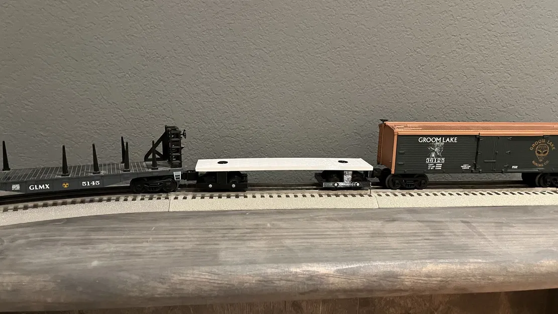 Xe lửa chở hàng kiểu flatbed tương thích với bộ đồ chơi Lio... - Image 5