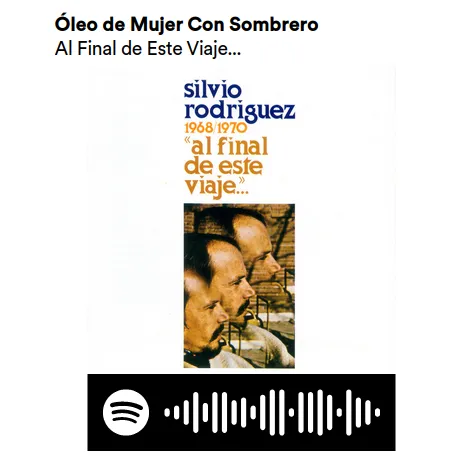 Móc khóa Óleo de mujer với sombrero - Silvio Rodriguez - Image 1