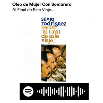 Móc khóa Óleo de mujer với sombrero - Silvio Rodriguez