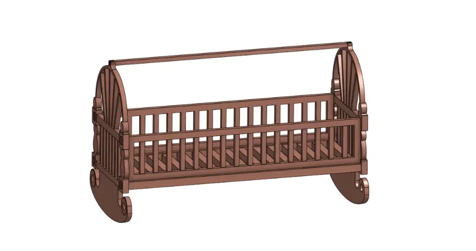 Giường nôi lịch sử cho nhà búp bê - Image 6