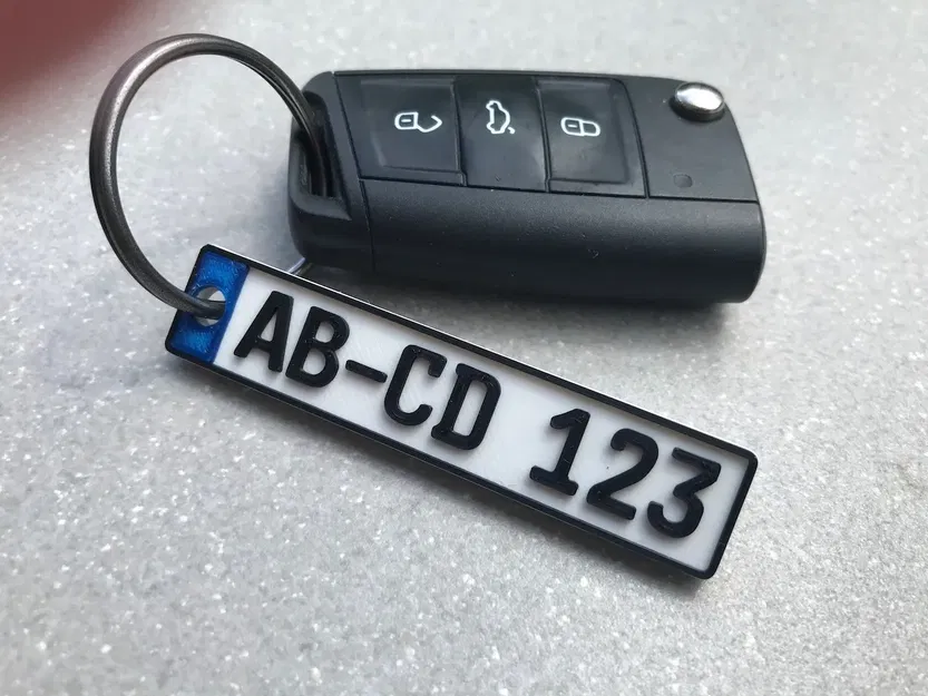 Móc chìa khóa biển số xe từ quốc gia EU - Image 1