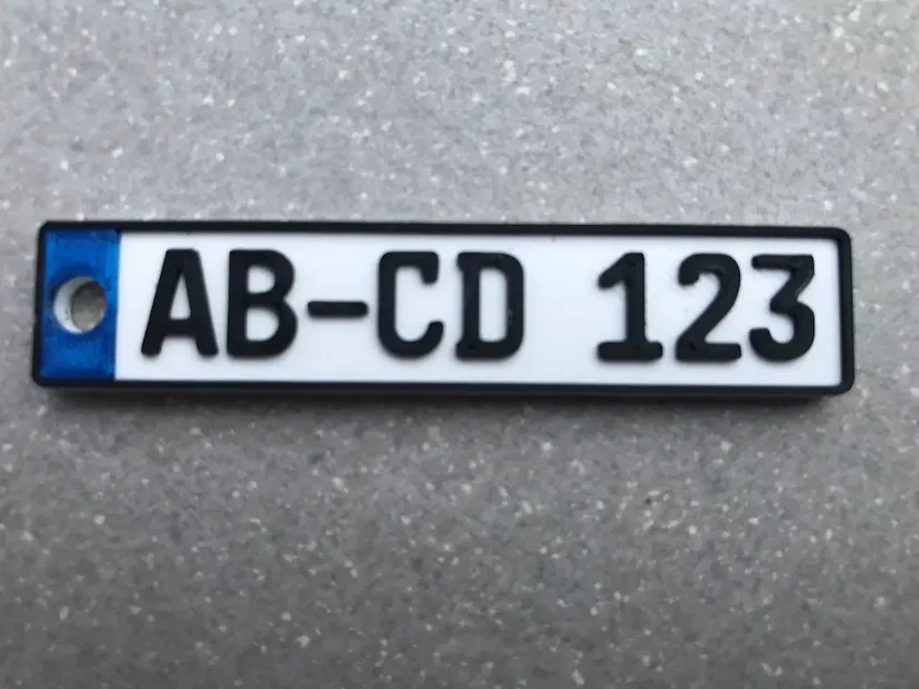 Móc chìa khóa biển số xe từ quốc gia EU - Image 2