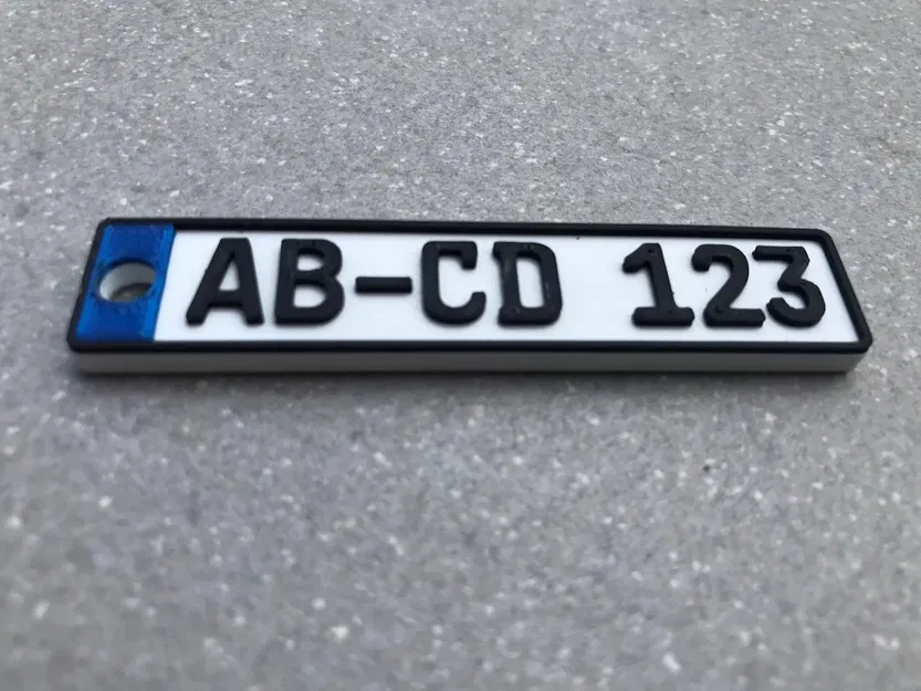 Móc chìa khóa biển số xe từ quốc gia EU - Image 3