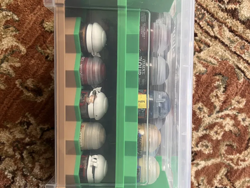 Giá đỡ cho 40 lọ sơn Citadel trong thùng Ikea Samla - Image 2