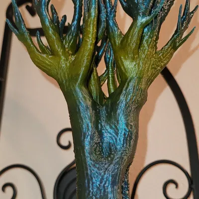 Cây đầm lầy xù xì không còn lá và cành