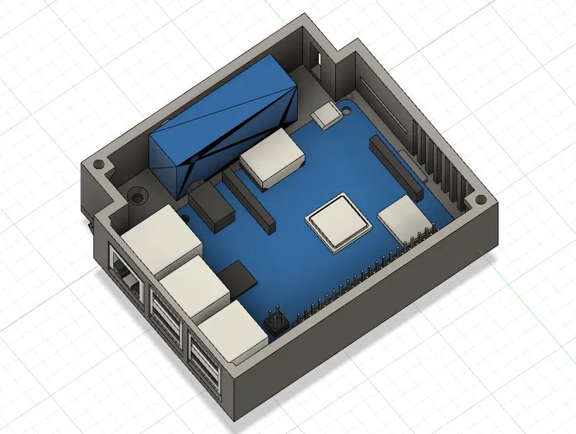 Vỏ Raspberry Pi 3 B+ với giá đỡ bộ chuyển đổi buck và quạt - Image 1