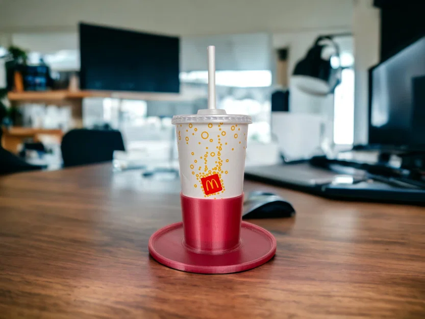 Giá đỡ ly nước McDonald's chống đổ khi đặt trên bề mặt mềm - Image 1