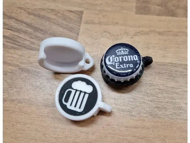 Nắp chai bia đa năng với móc khóa và không gian cho logo - Image 1